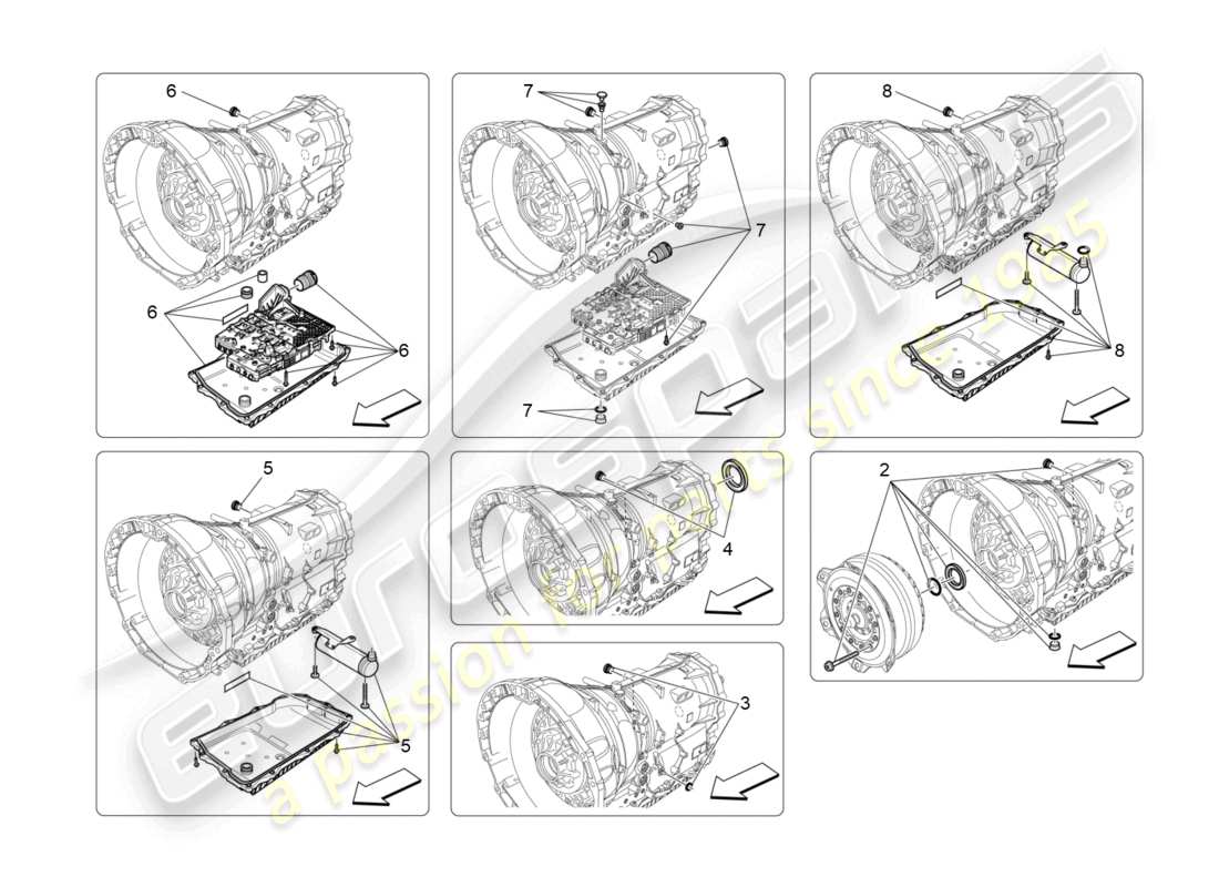 maserati levante modena (2022) gearbox housings part diagram