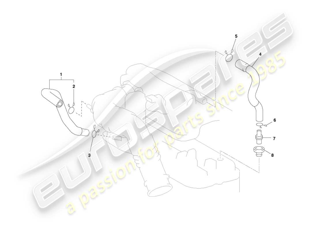 aston martin cygnet (2012) ventilation hoses parts diagram