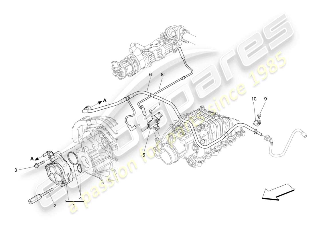 maserati ghibli (2014) additional air system part diagram