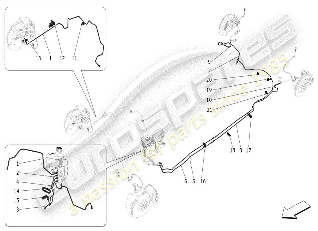 maserati grecale modena (2023) lines parts diagram