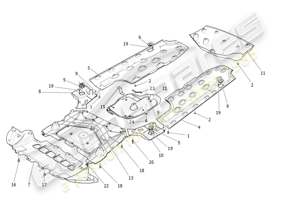 a part diagram from the maserati ghibli (2016) parts catalogue