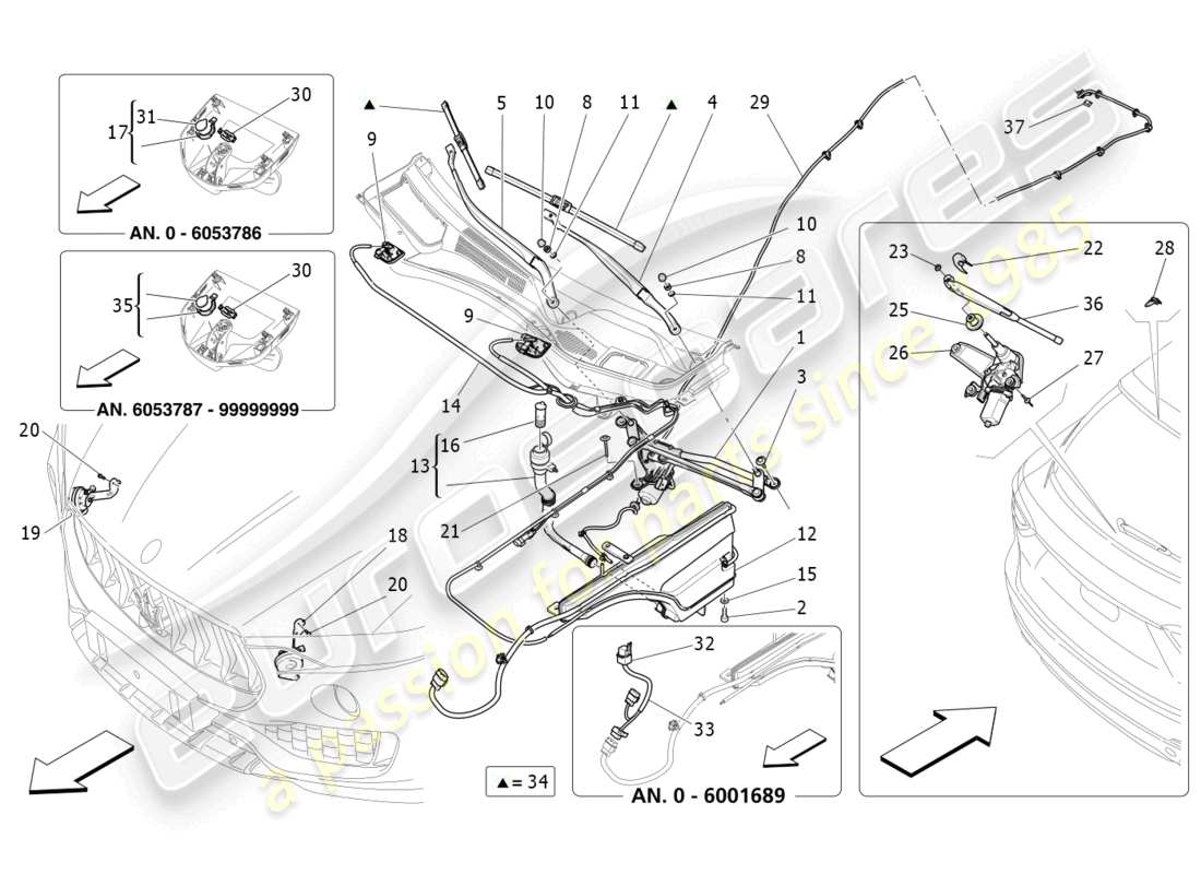 a part diagram from the maserati levante parts catalogue