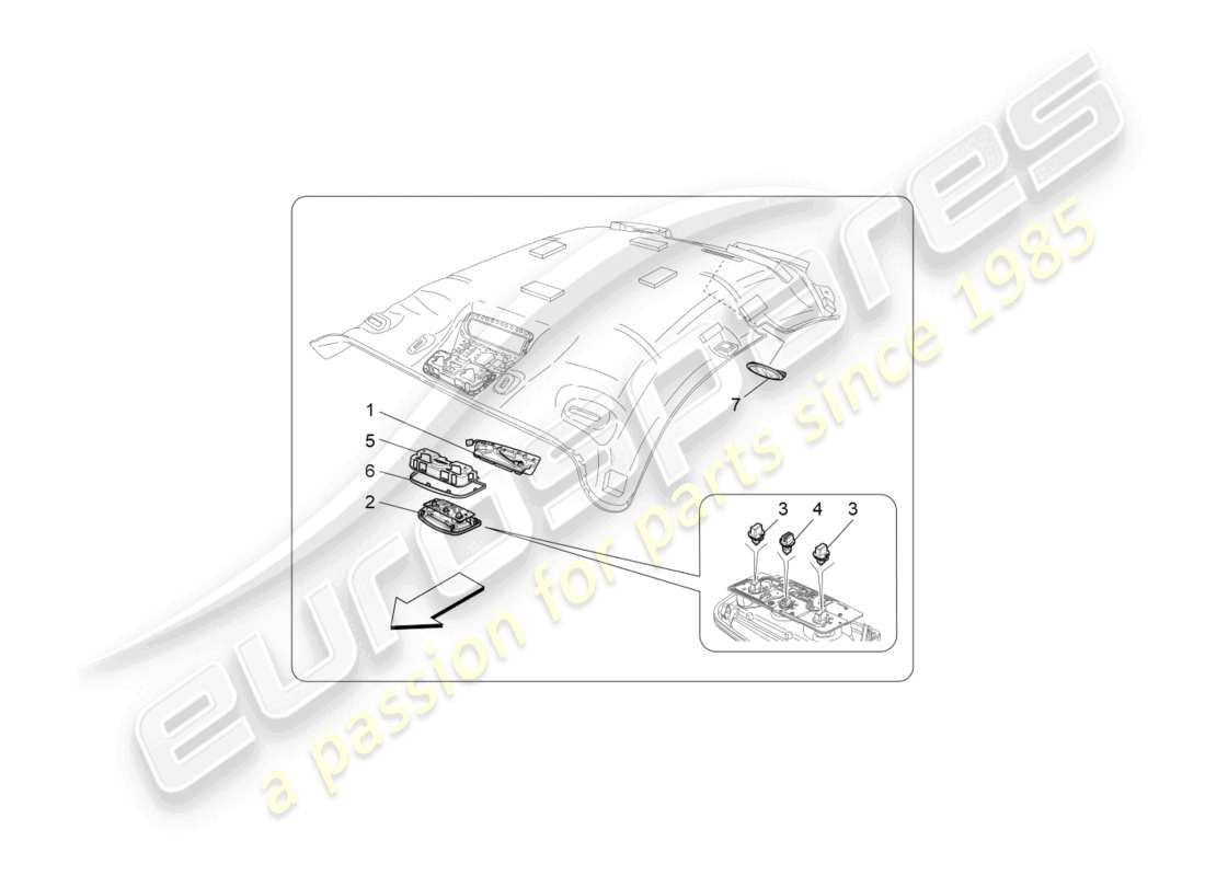 a part diagram from the maserati granturismo mc stradale (2013) parts catalogue