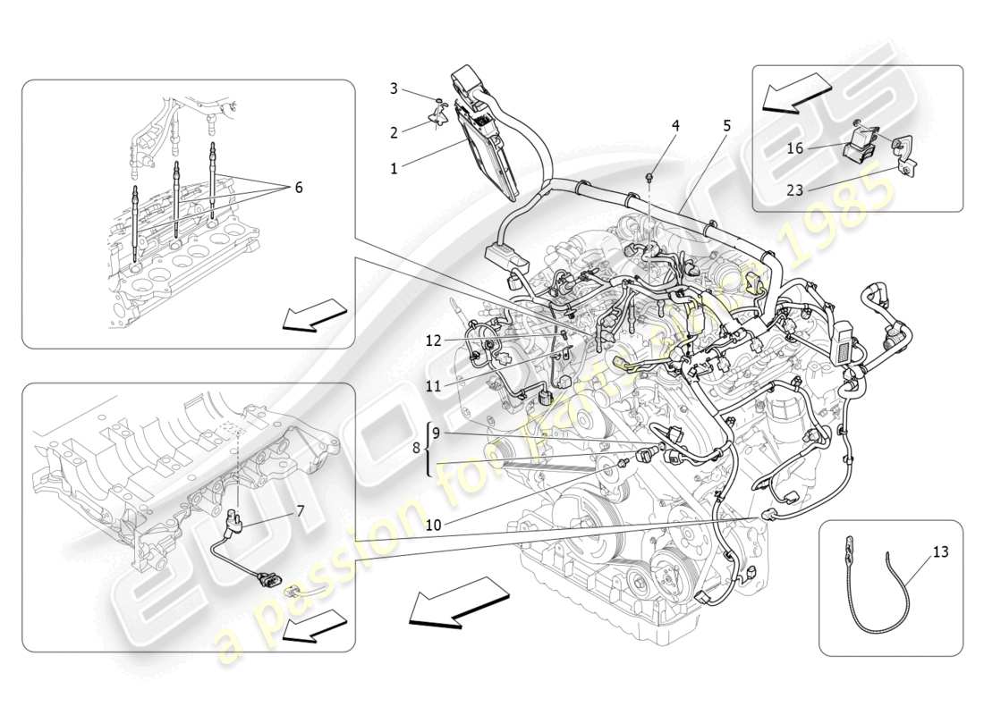 a part diagram from the maserati ghibli (2018) parts catalogue