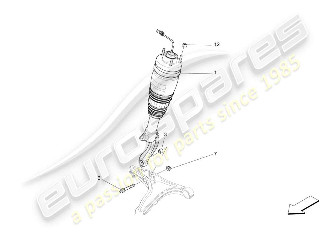 maserati levante modena (2022) front shock absorber devices part diagram