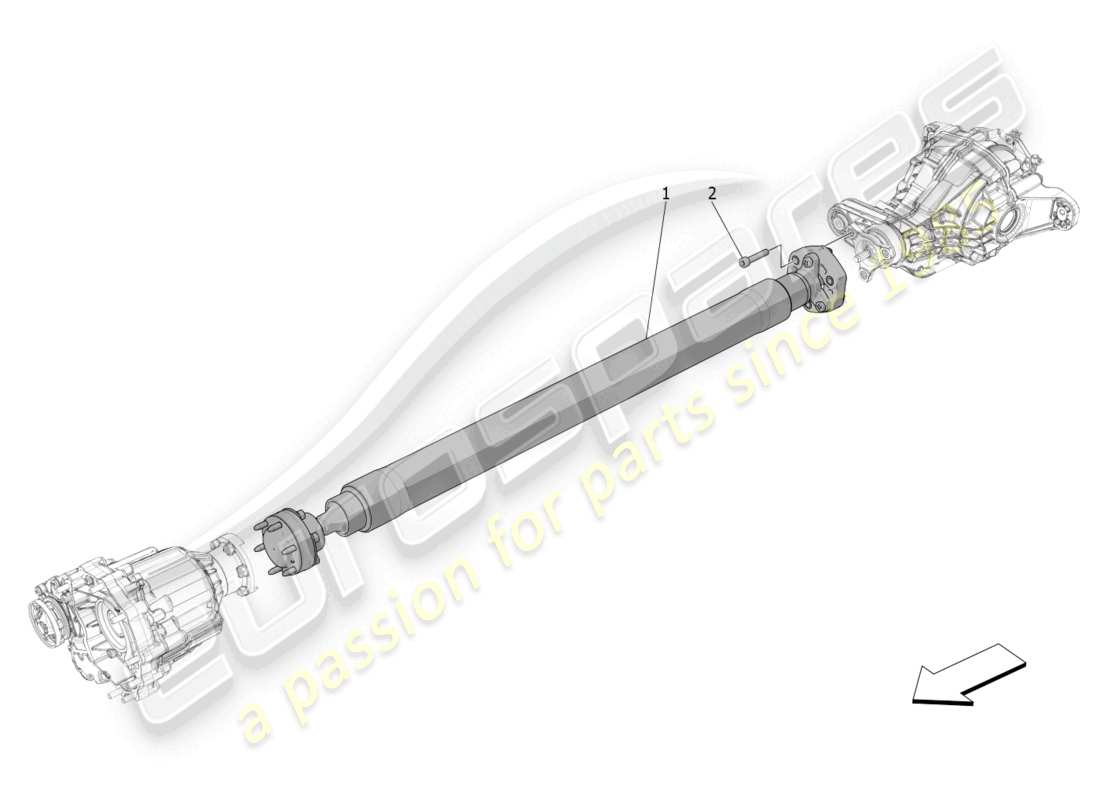 maserati grecale gt (2023) transmission shaft parts diagram