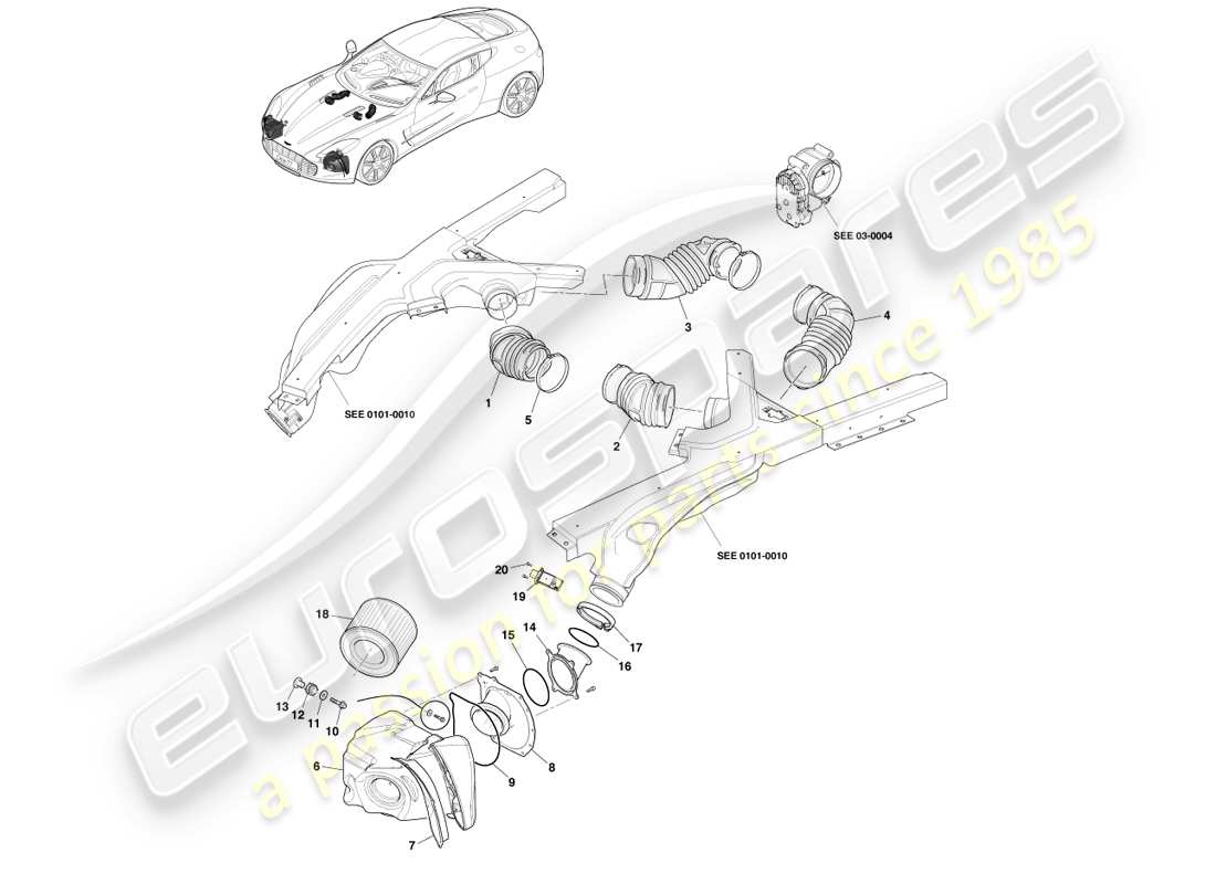 aston martin one-77 (2011) air charging part diagram