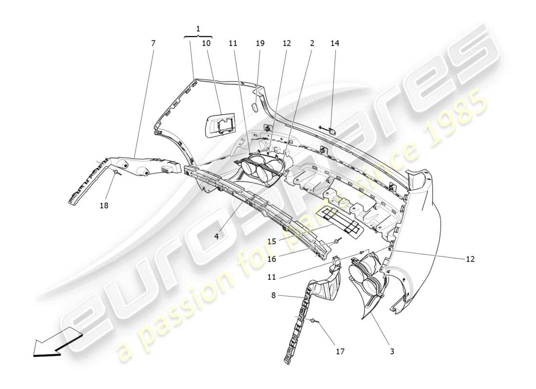 a part diagram from the maserati levante parts catalogue