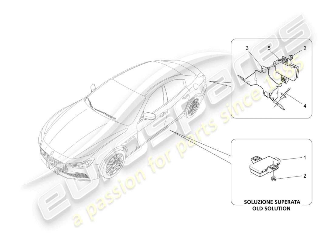 maserati ghibli (2018) tyre pressure monitoring system part diagram