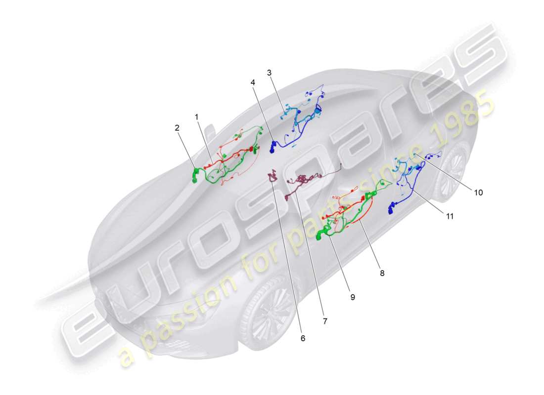 maserati ghibli (2016) main wiring parts diagram