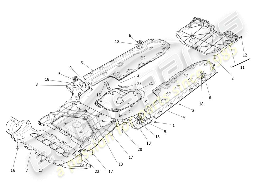 a part diagram from the maserati ghibli (2015) parts catalogue