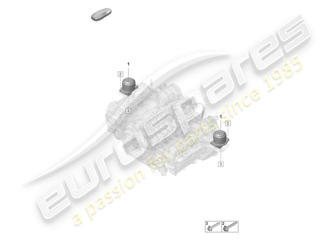 porsche 992 gt3/rs/st (2024) engine lifting tackle part diagram