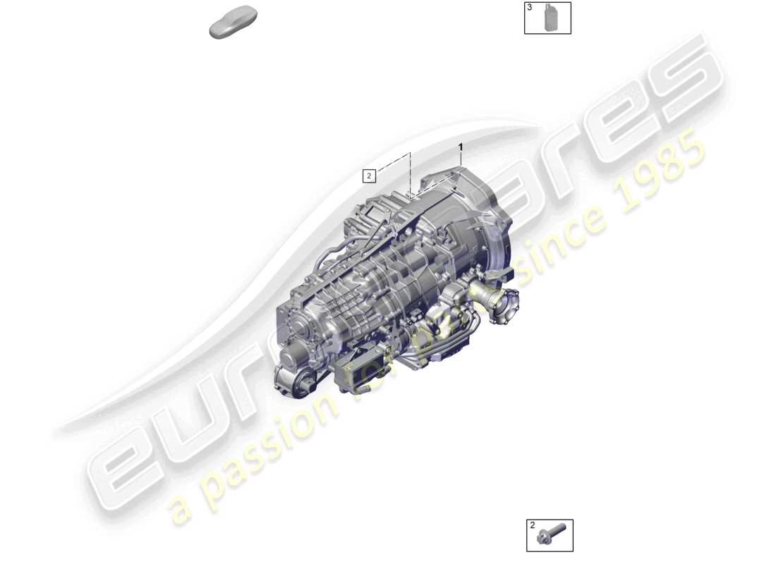 porsche 992 gt3/rs/st (2022) 7-speed dual clutch gearbox - pdk - transmission fluid part diagram