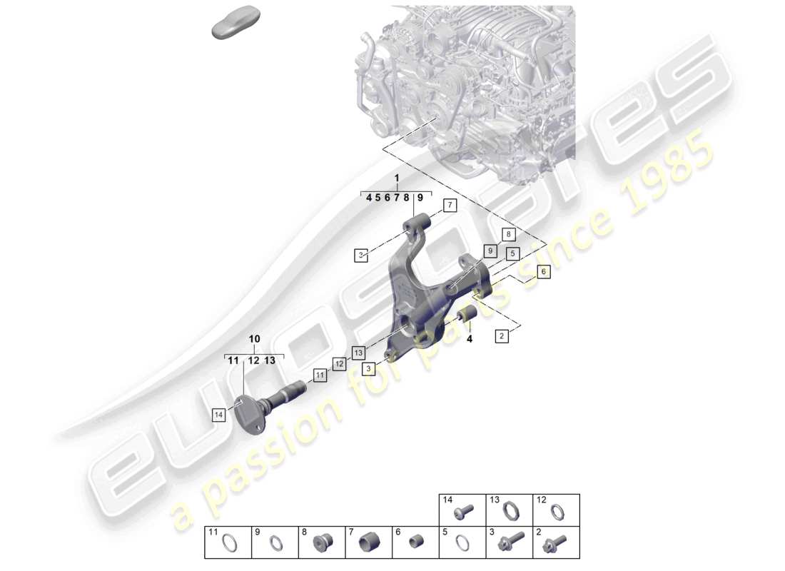 porsche 992 gt3/rs/st (2024) crankshaft engine (oil press./lubrica.) part diagram