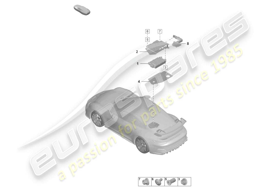 porsche 992 gt3/rs/st (2024) amplifiers part diagram