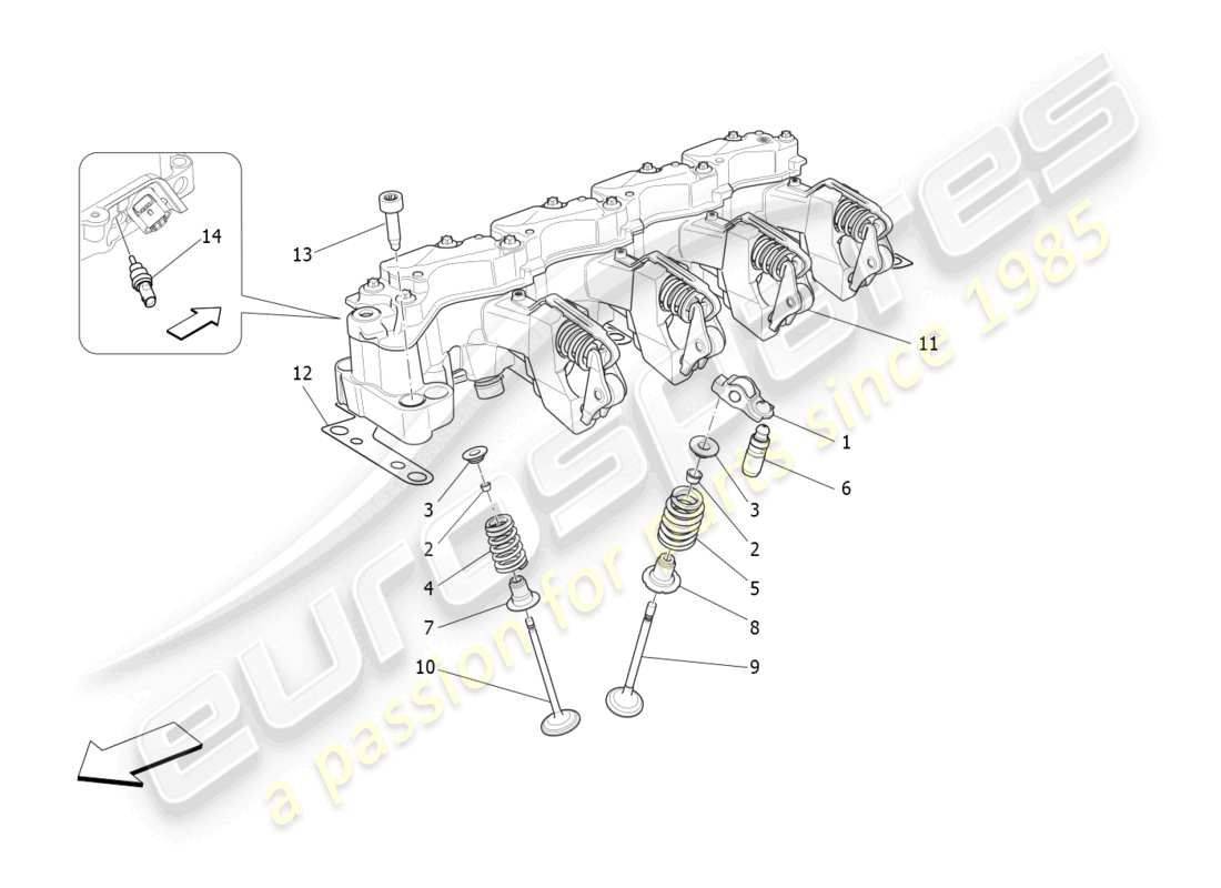 maserati ghibli fragment (2022) multiair valves and systems part diagram