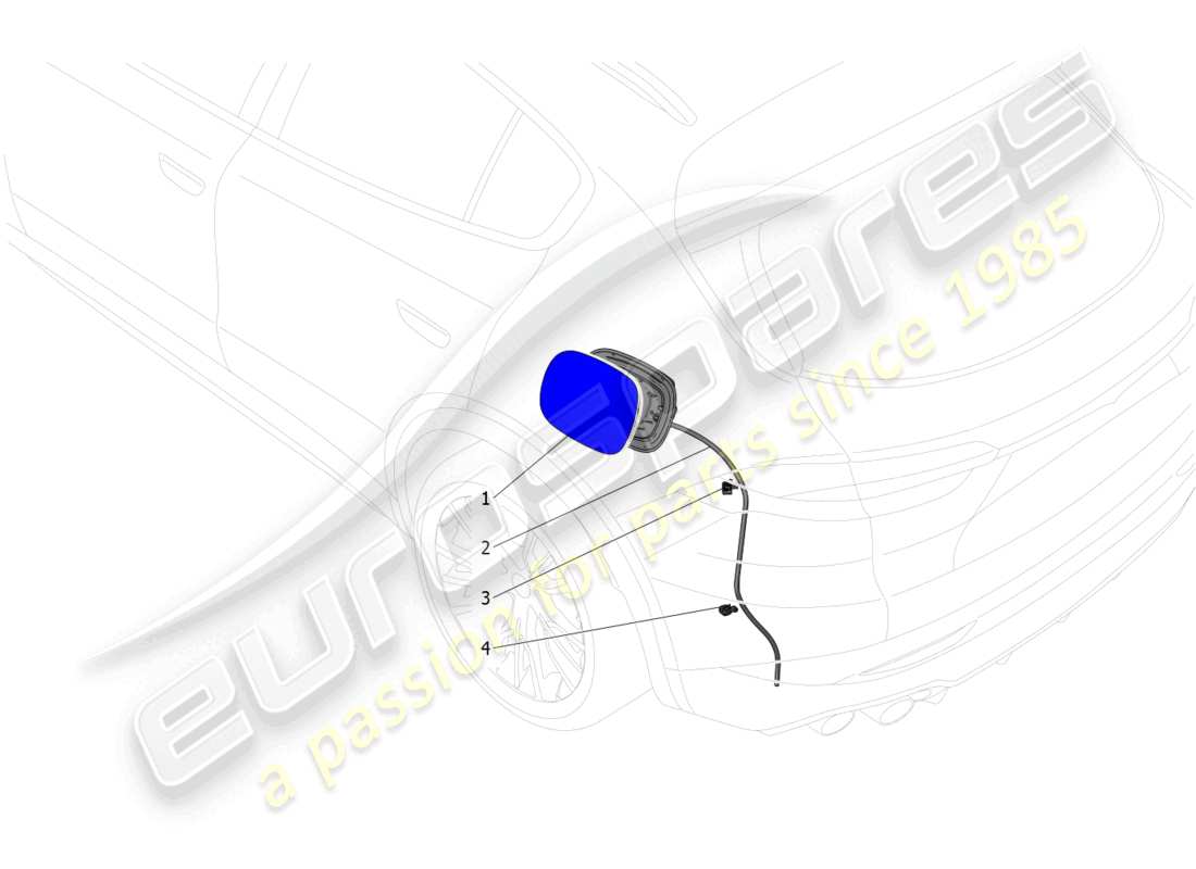 maserati grecale gt (2023) fuel tank door and controls part diagram