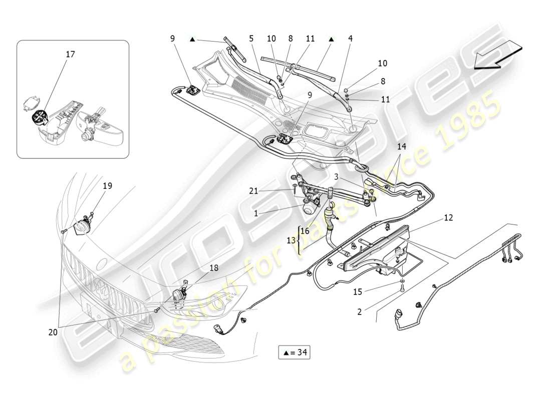 maserati ghibli (2016) external vehicle devices parts diagram