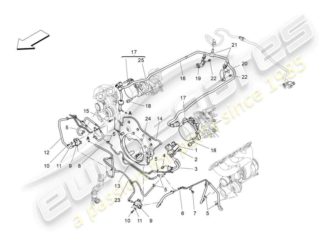 maserati levante trofeo (2020) additional air system part diagram