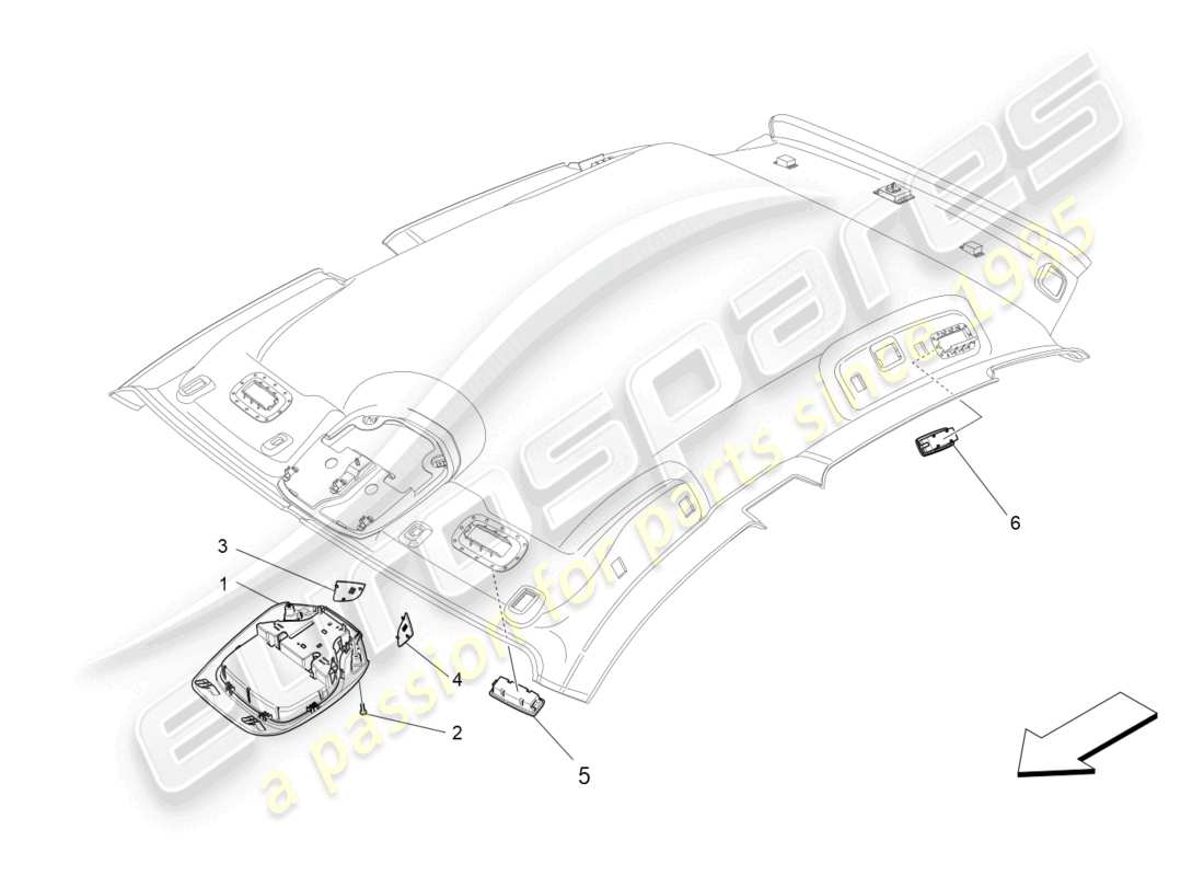 maserati levante zenga (2020) internal vehicle devices part diagram