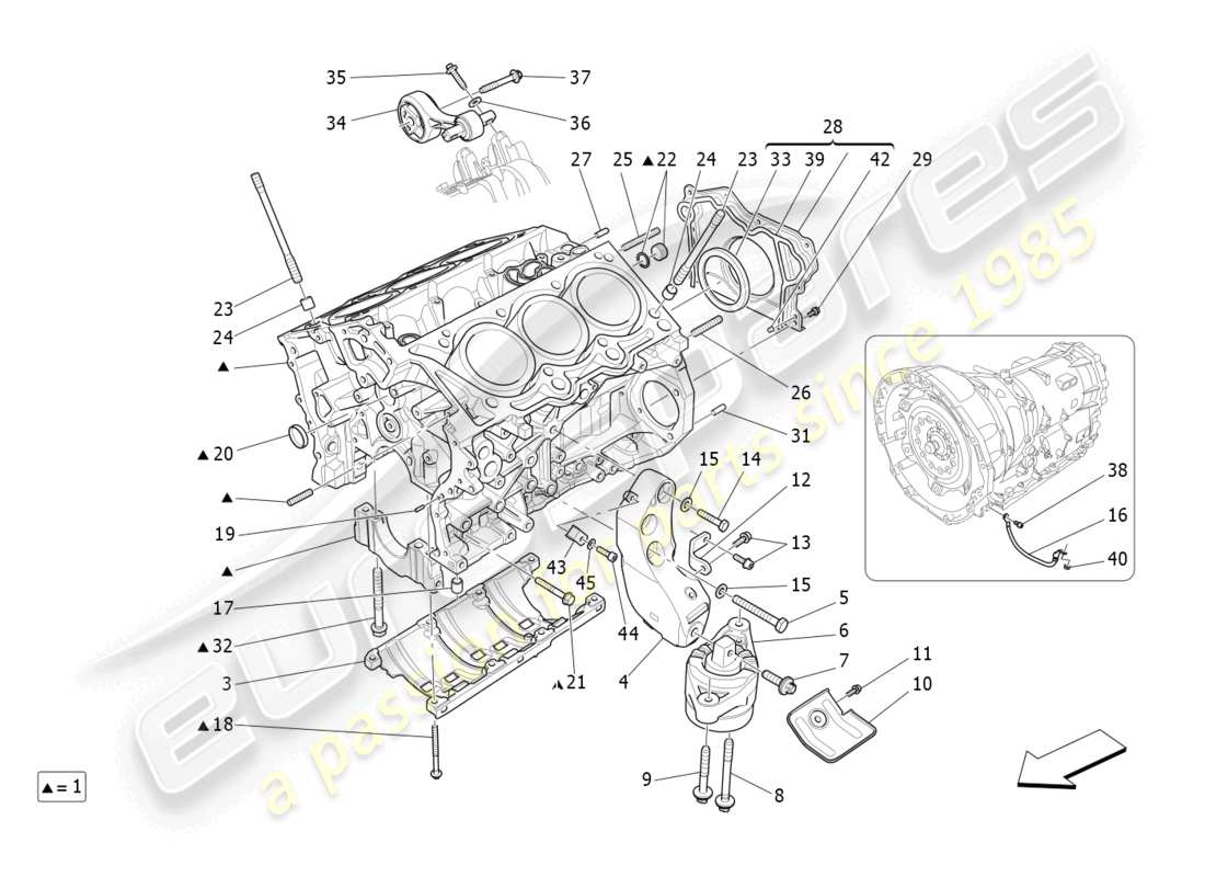 maserati ghibli fragment (2022) crankcase part diagram