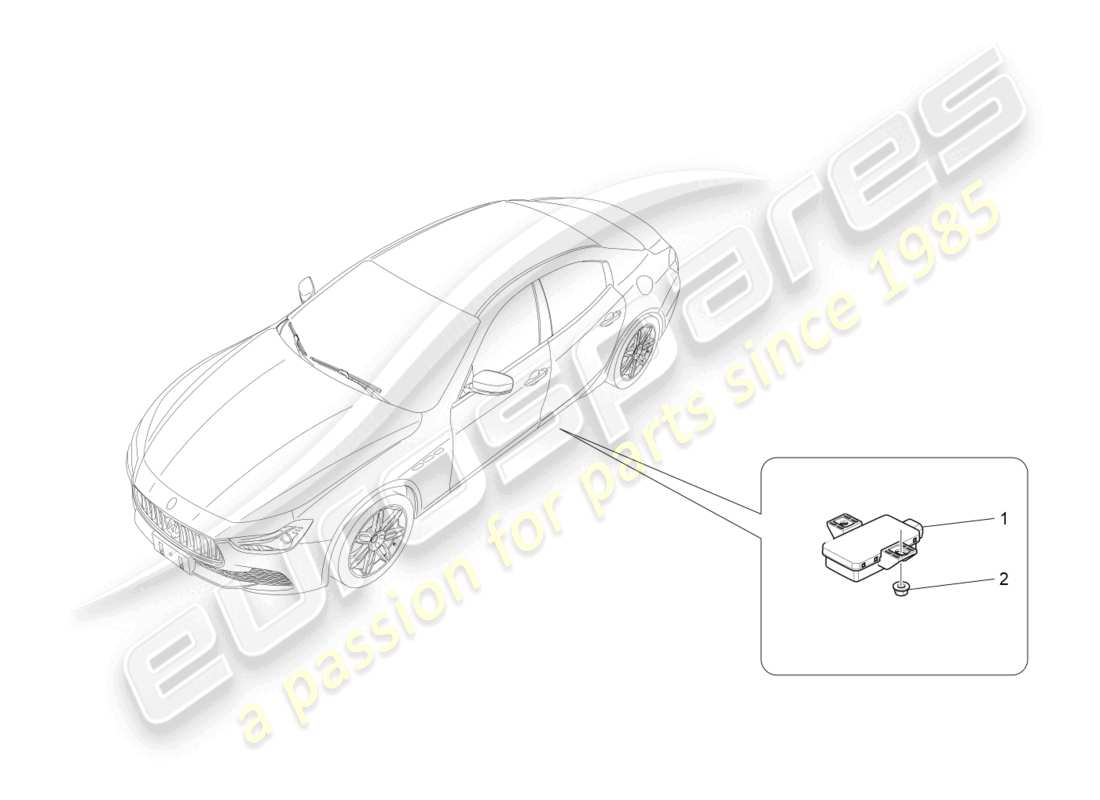 maserati ghibli (2015) tyre pressure monitoring system part diagram