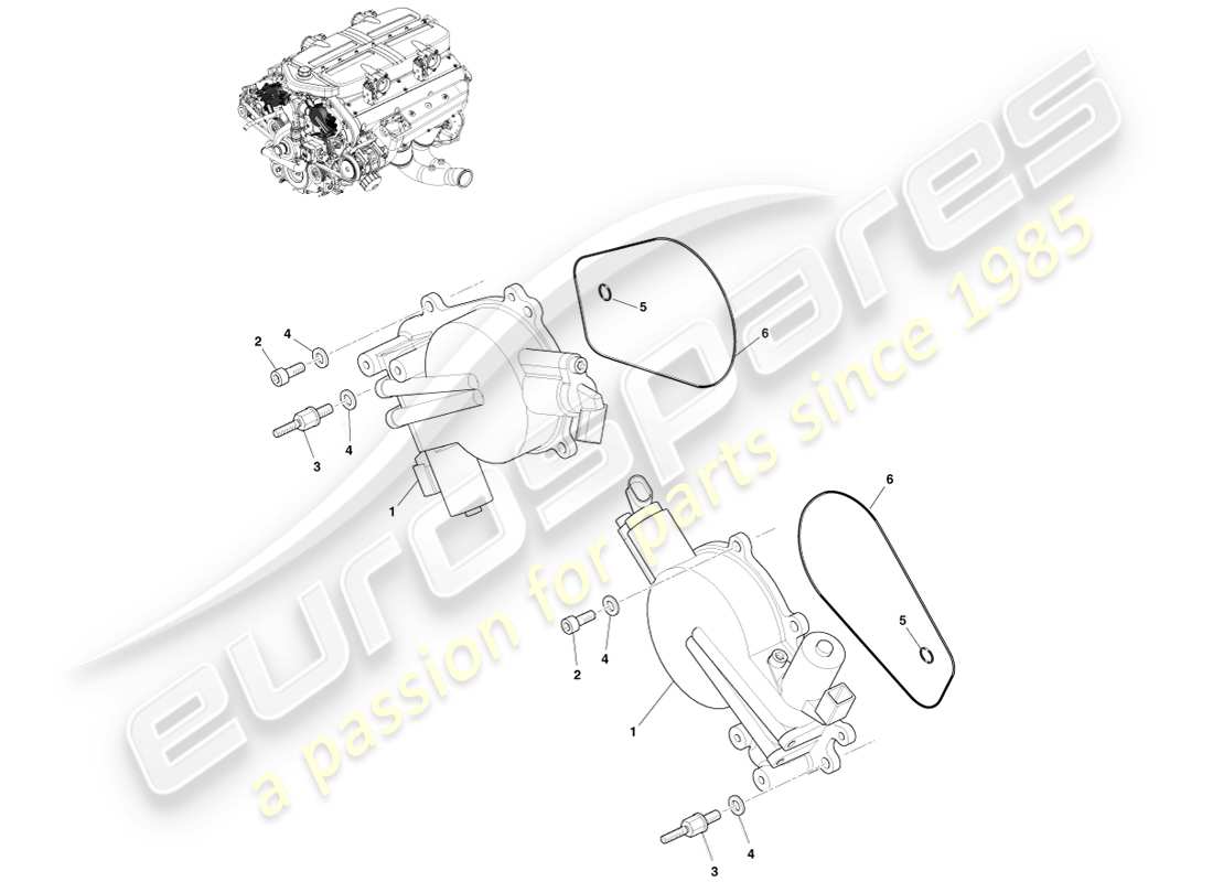 aston martin one-77 (2011) valve timing part diagram