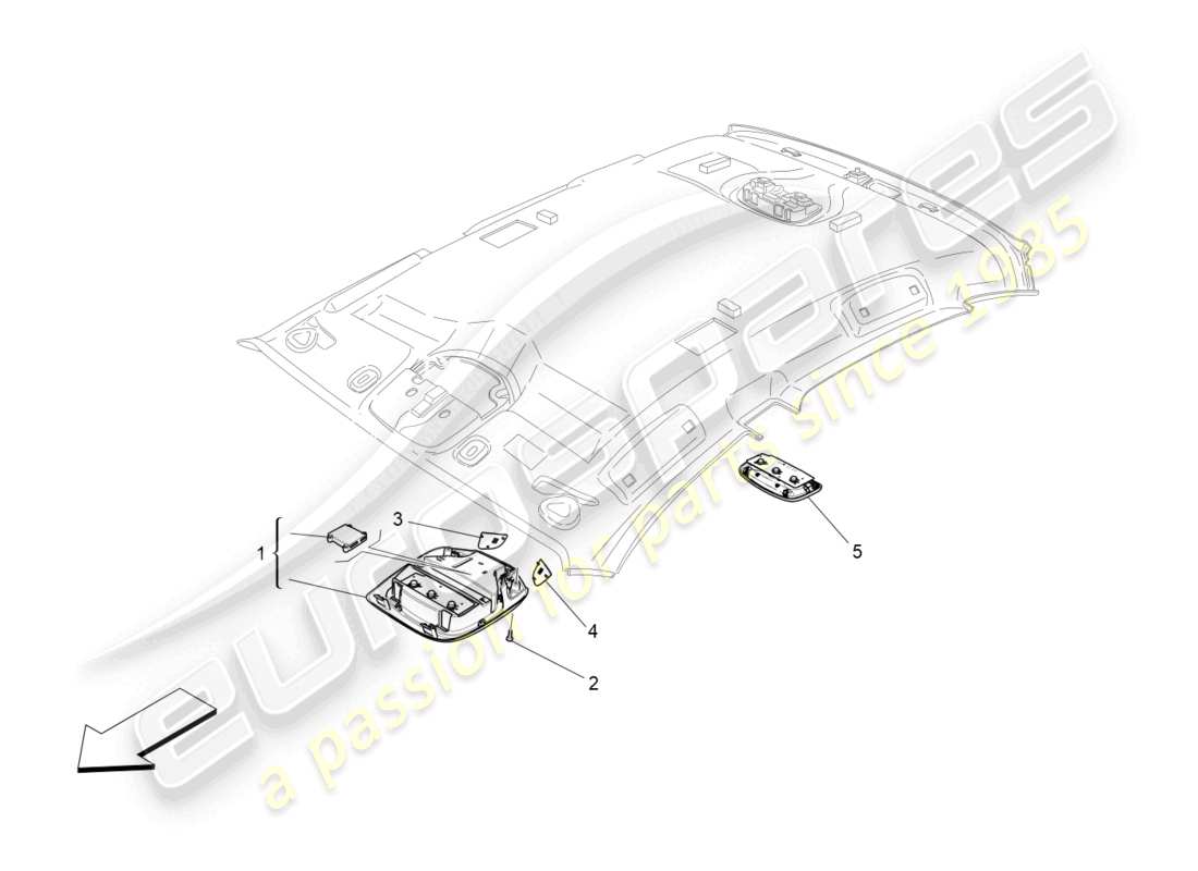 maserati ghibli (2018) internal vehicle devices parts diagram