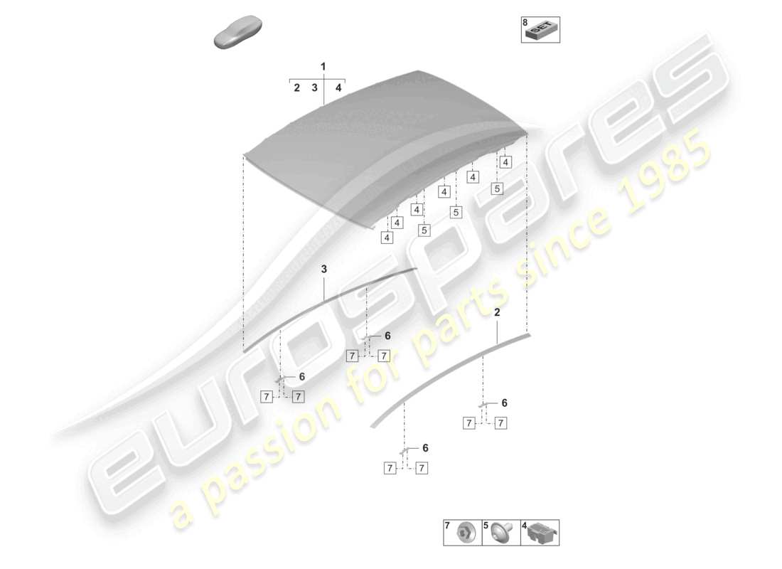 a part diagram from the porsche taycan parts catalogue