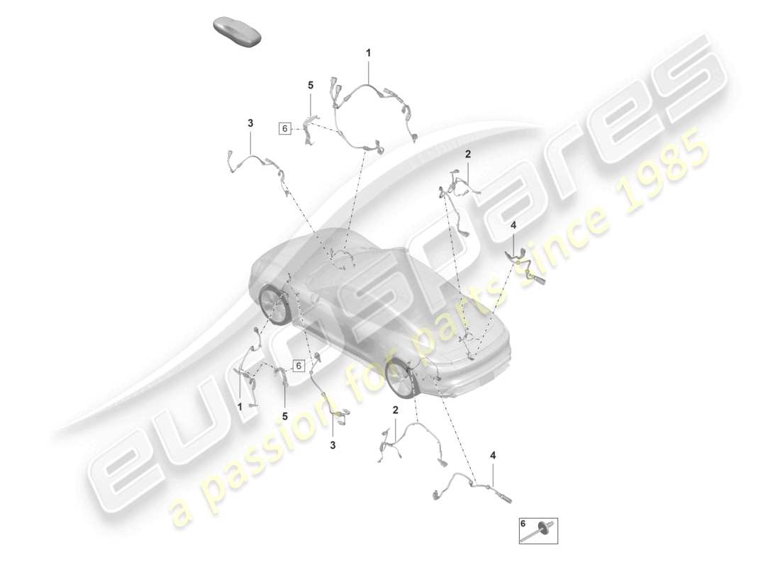 a part diagram from the porsche taycan parts catalogue