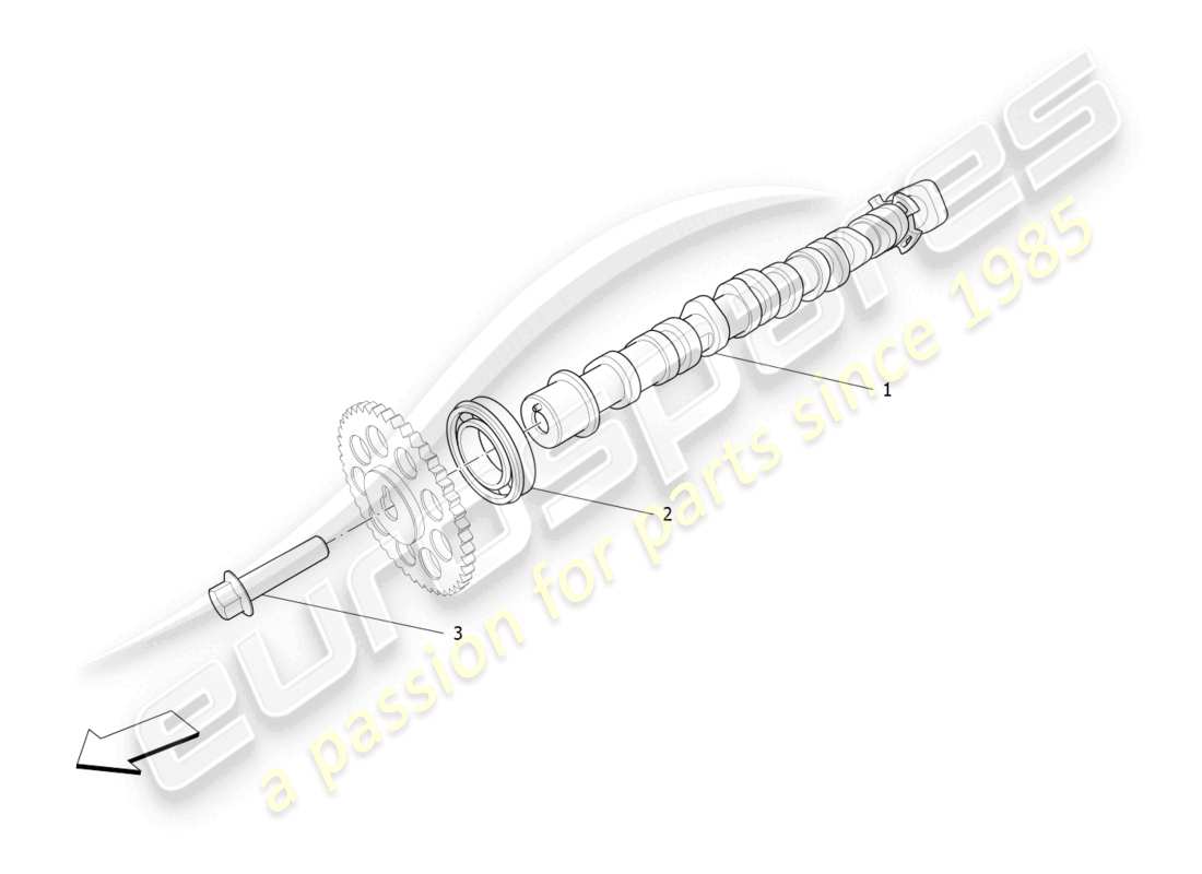 maserati ghibli fragment (2022) cylinder head camshafts parts diagram