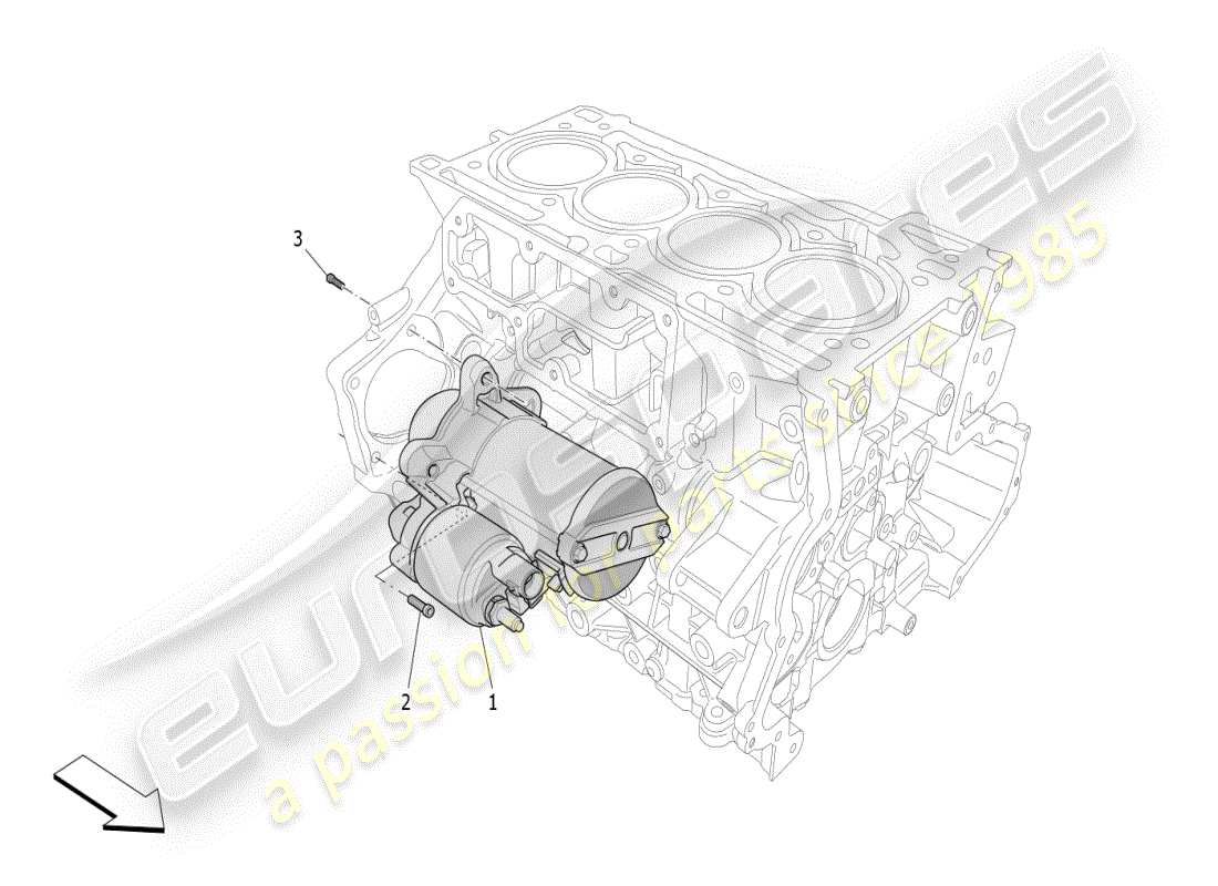 maserati grecale modena (2023) electronic control: engine ignition part diagram