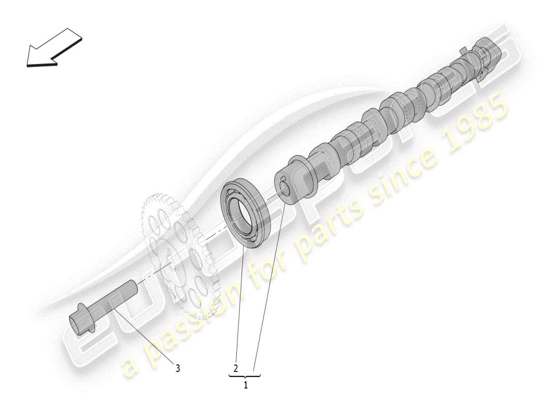 maserati grecale modena (2023) cylinder head camshafts part diagram