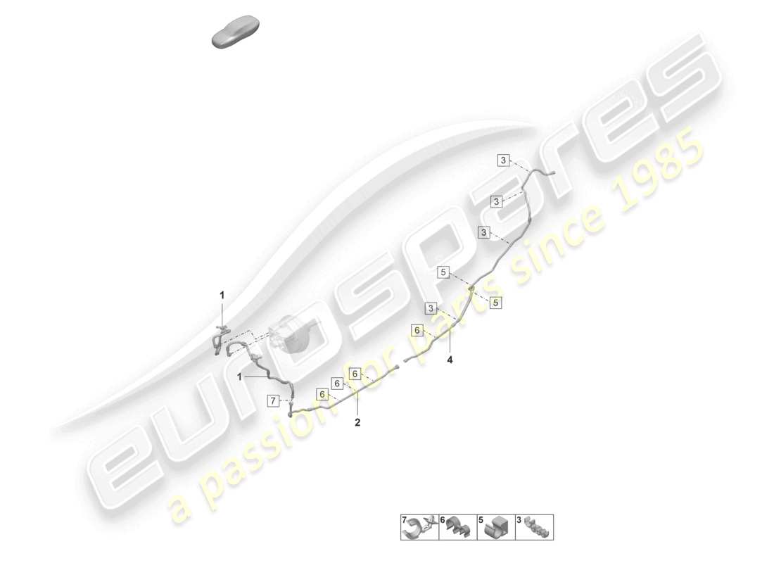 porsche 992 gt3/rs/st (2024) vacuum line part diagram