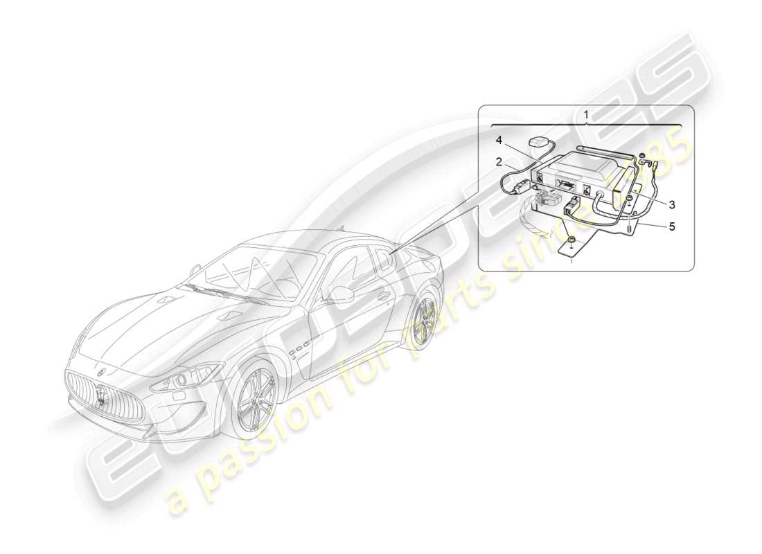 maserati granturismo mc stradale (2011) alarm and immobilizer system parts diagram