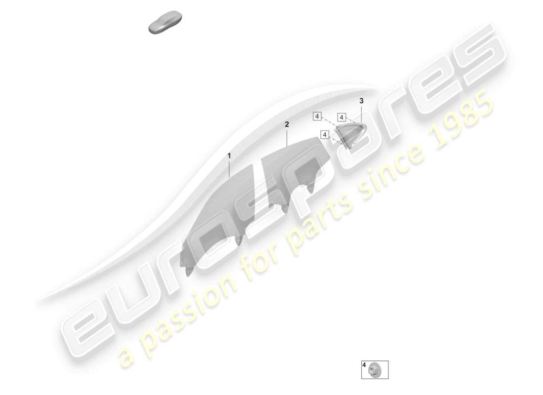 a part diagram from the porsche taycan parts catalogue