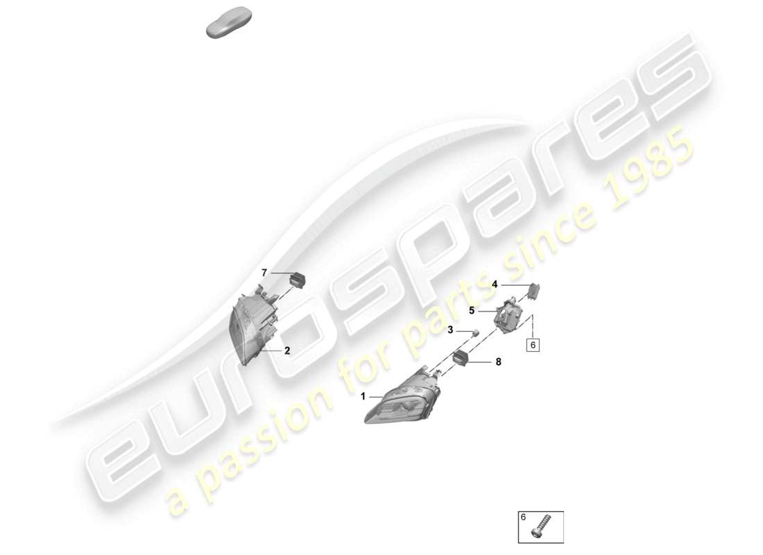 a part diagram from the porsche taycan parts catalogue