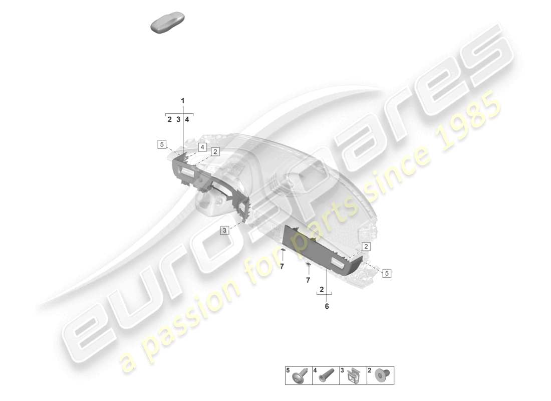 a part diagram from the porsche taycan parts catalogue