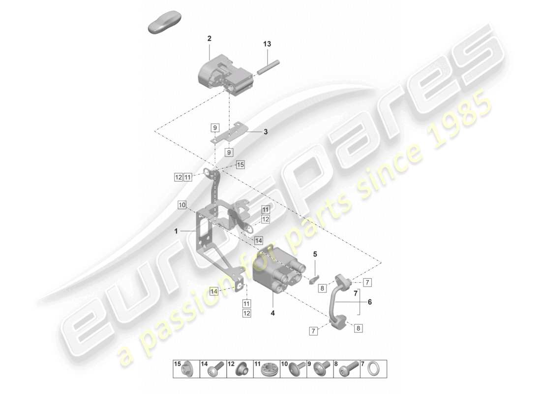 a part diagram from the porsche taycan parts catalogue