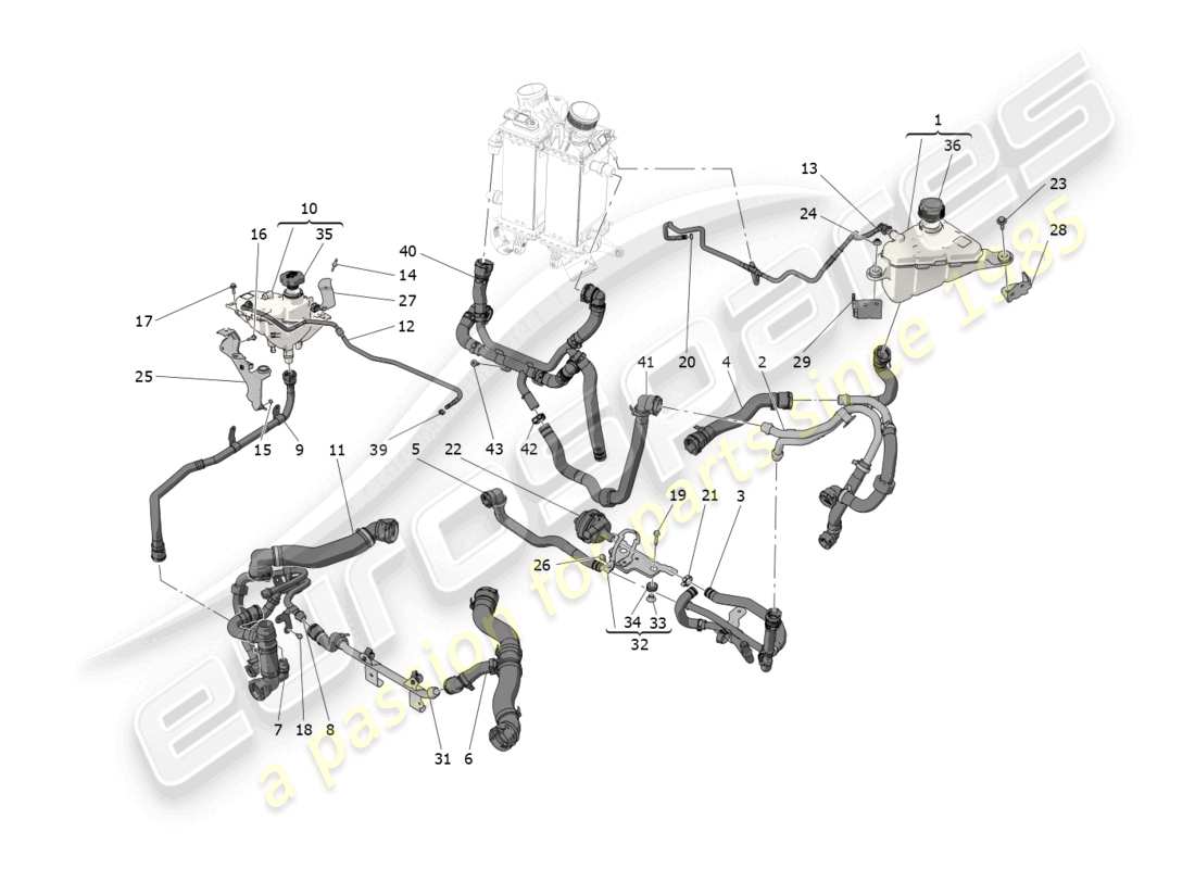 a part diagram from the maserati grecale trofeo (2023) parts catalogue