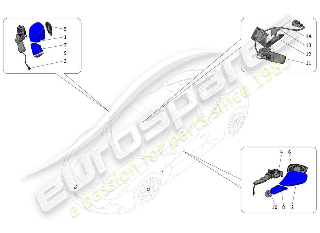 a part diagram from the maserati mc20 parts catalogue