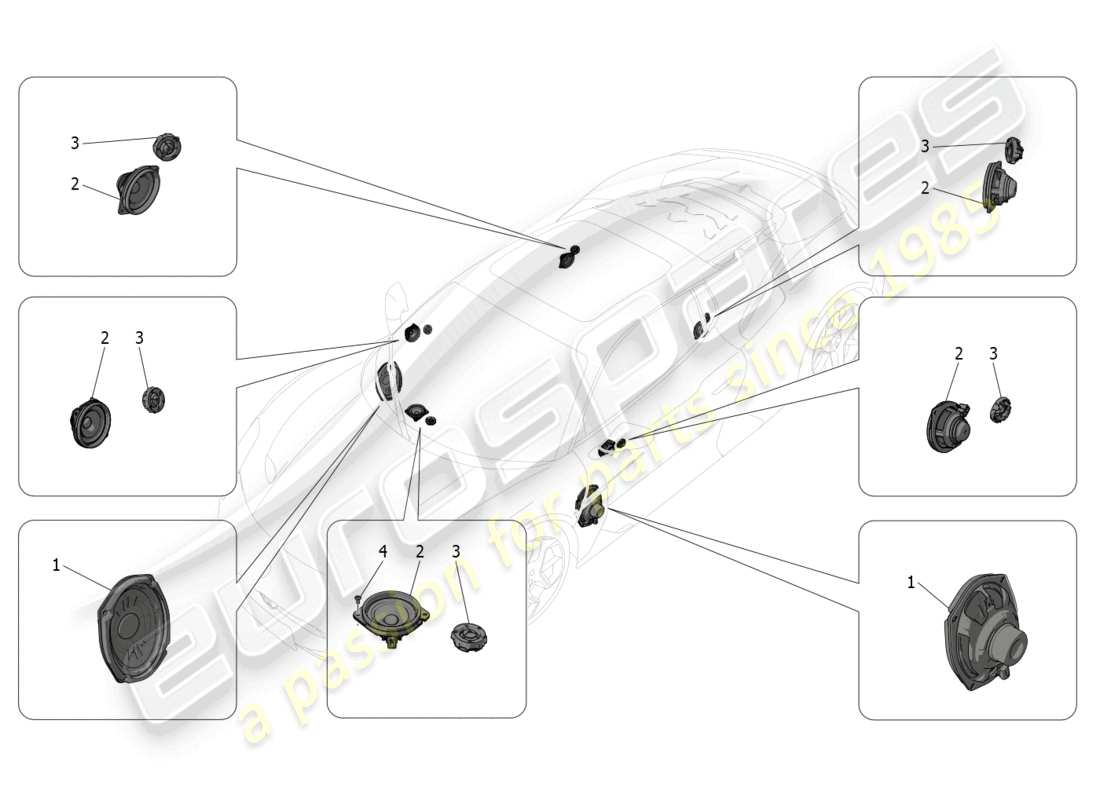 a part diagram from the maserati mc20 parts catalogue