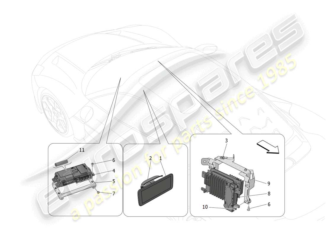 a part diagram from the maserati mc20 parts catalogue