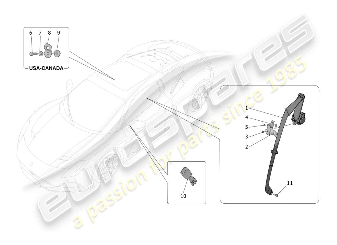 a part diagram from the maserati mc20 (2022) parts catalogue