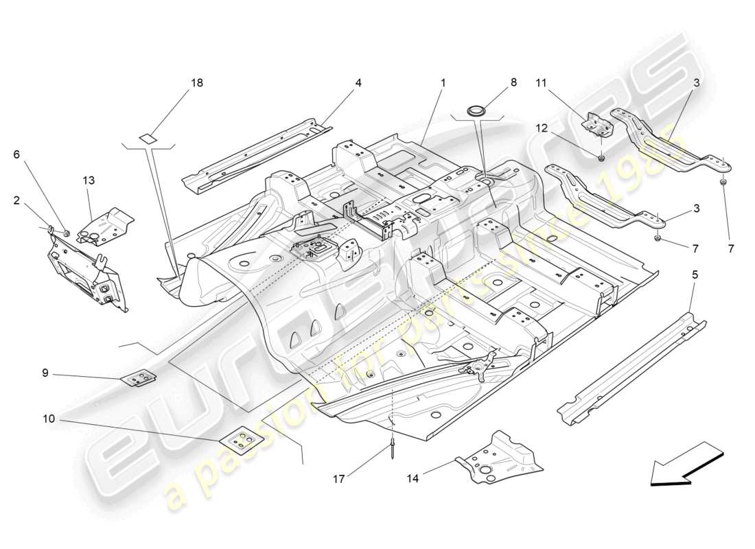 VIEW PARTS DIAGRAMS FROM THE MASERATI LEVANTE PARTS CATALOGUE a part diagram from the maserati levante parts catalogue
