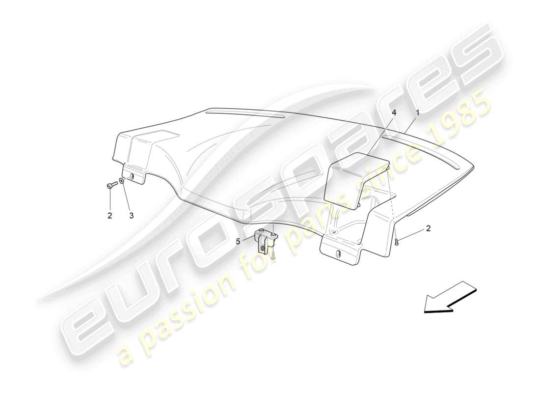 a part diagram from the maserati granturismo mc stradale (2011) parts catalogue