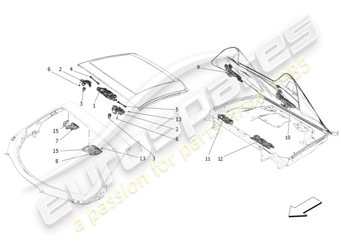 a part diagram from the maserati mc20 parts catalogue