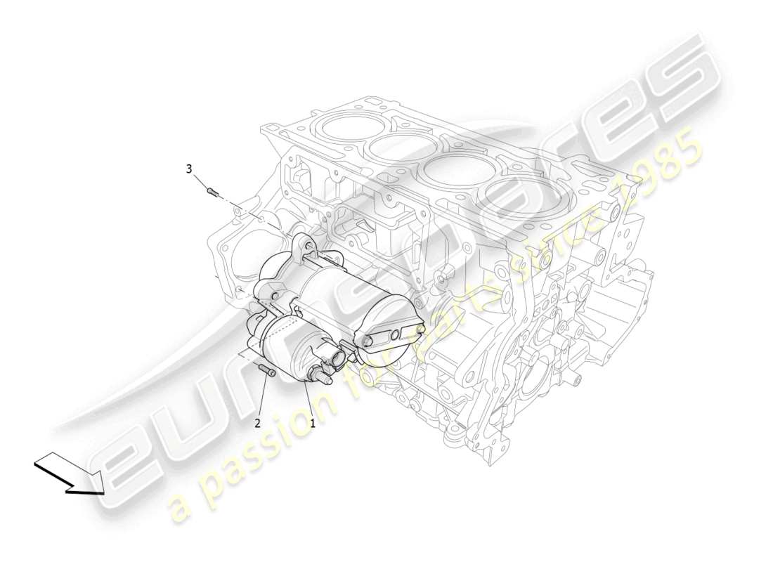 a part diagram from the maserati ghibli fragment (2022) parts catalogue