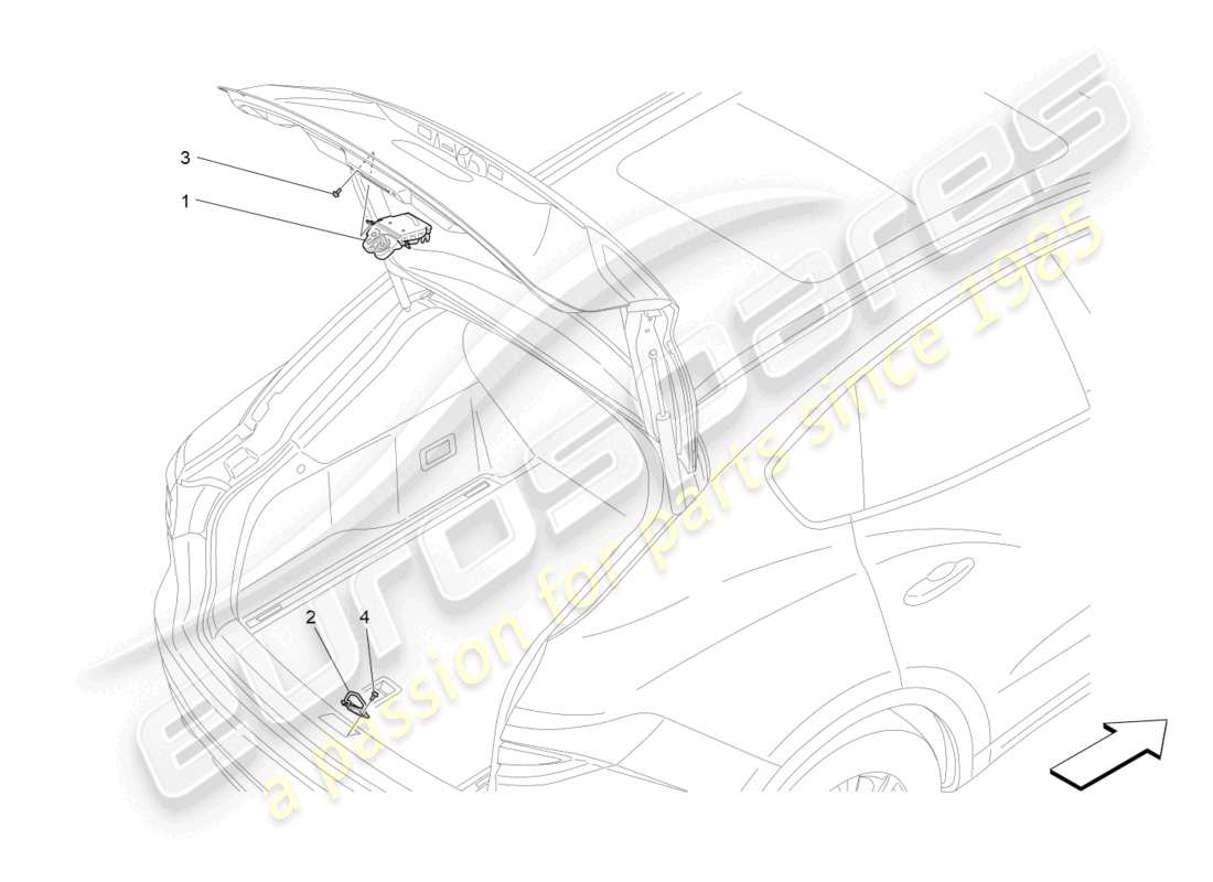 a part diagram from the maserati levante parts catalogue