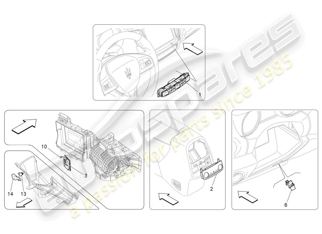 a part diagram from the maserati levante zenga (2020) parts catalogue